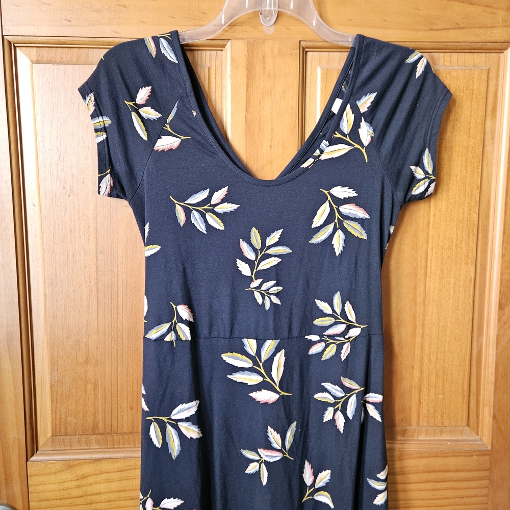 Pact Women's Black Maxi Dress with Leaf Print L - Picture 9 of 16